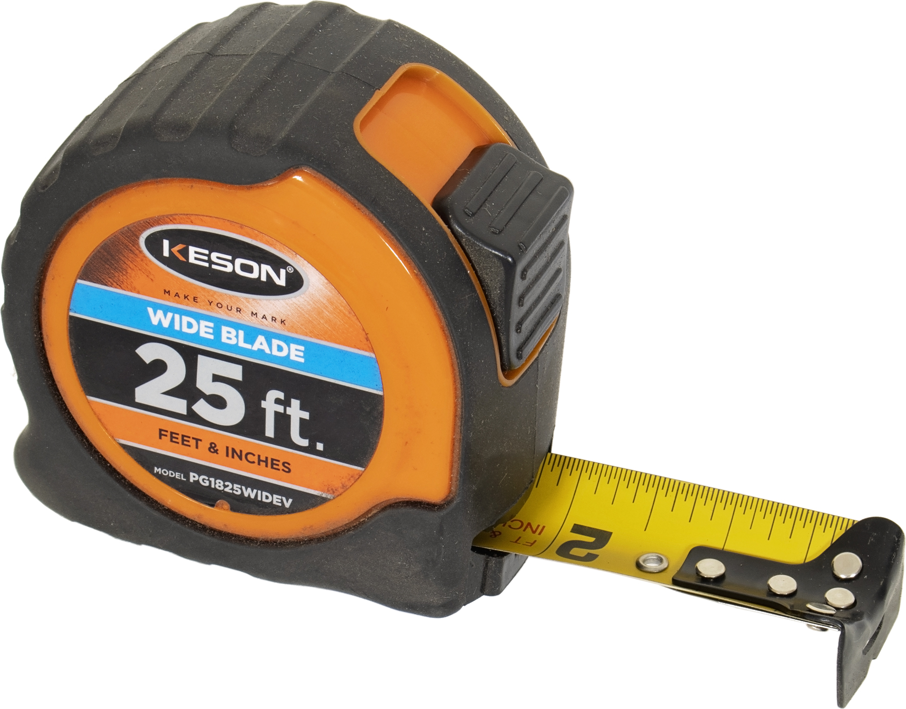 The Brushman, 25 ft. Manual Locking - Extra Wide Tape Measure
